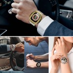 S SHELLBOX New Design Luxury Shockproof 316 Stainless Steel Watch Case For Apple Watch Ultra 49mm With Silicon Watchband